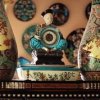 Pendule au chinois encadrée de deux grands vases (moitié XIXe s) DR