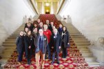 Le bureau de l'APHG Picardie dans le grand escalier du Sénat